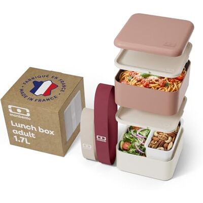 monbento Large Bento Lunch Box MB Square pink Moka with Compartments Made in France Leakproof Bento Box Adult for Work/Picnic/Meal Prep BPA Free Food Grade Safe Pink monbento Large Bento Lunch Box MB Square pink Moka with Compartments Made in France Leakproof Bento Box Adult for Work/Picnic/Meal Prep BPA Free Food Grade Safe Pink