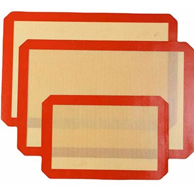 Quailitas Silicone Baking Mat – 3 Pcs Set, Non-Sticky, Food Grade Silicone Rolling Mat, Dishwasher Safe, Freezer Safe, BPA Free, Oven Safe Baking Mat Kitchen Baking Equipment Quailitas Silicone Baking Mat – 3 Pcs Set, Non-Sticky, Food Grade Silicone Rolling Mat, Dishwasher Safe, Freezer Safe, BPA Free, Oven Safe Baking Mat Kitchen Baking Equipment