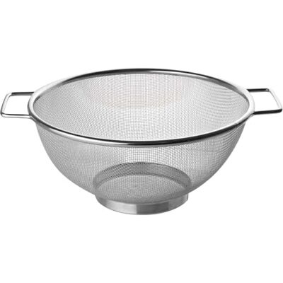 Fackelmann Wire 20cm Colander, Stainless Steel, Fine Mesh Sieve for Straining, Drainer with Sturdy base & Two Handles, Free standing Rice & Flour Sifter, Pasta Noodle & Vegetable Strainer Fackelmann Wire 20cm Colander, Stainless Steel, Fine Mesh Sieve for Straining, Drainer with Sturdy base & Two Handles, Free standing Rice & Flour Sifter, Pasta Noodle & Vegetable Strainer