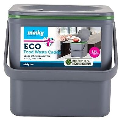 Minky Caddy Food Waste Bin, One Size, Gray Minky Caddy Food Waste Bin, One Size, Gray