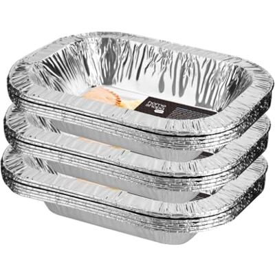 homeshopa.com HOMESHOPA Oblong Aluminium Foil Pie Dish, 18 Pack Disposable Rolled Edge Trays, Durable Air Fryer Cooking Baking Tin, Fruit Tart, Quiche, Food Storage Containers, Oven & Freezer Safe homeshopa.com HOMESHOPA Oblong Aluminium Foil Pie Dish, 18 Pack Disposable Rolled Edge Trays, Durable Air Fryer Cooking Baking Tin, Fruit Tart, Quiche, Food Storage Containers, Oven & Freezer Safe
