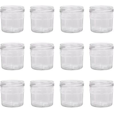 Argon - Jam Jars - 12x130ml - Twisted Lid - Glassware Argon - Jam Jars - 12x130ml - Twisted Lid - Glassware