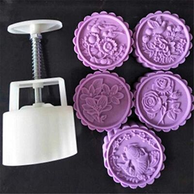 VALINK Plastic Mooncake Mold Set, Hand Pressure Maker Mould+100g Flower Mode Stamps Cake Plunger Kit, Round Cookies Cutter,Moon Cake Mould, Baking Pastry Tools,Mooncake Stamps Kitchen DIY Bakeware Supplies VALINK Plastic Mooncake Mold Set, Hand Pressure Maker Mould+100g Flower Mode Stamps Cake Plunger Kit, Round Cookies Cutter,Moon Cake Mould, Baking Pastry Tools,Mooncake Stamps Kitchen DIY Bakeware Supplies
