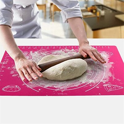 VALINK Silicone Rolling Cutting Mat, Baking Mat Sugarcraft Fondant Rolling Work Mat, Knead Flour Dough Non-Stick Baking Oven Mat 50 x 40cm VALINK Silicone Rolling Cutting Mat, Baking Mat Sugarcraft Fondant Rolling Work Mat, Knead Flour Dough Non-Stick Baking Oven Mat 50 x 40cm