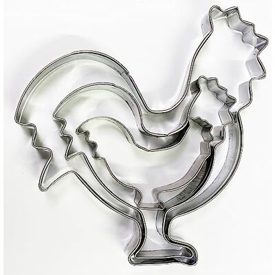 Selecto Bake 3 Pieces of Farm Rooster Cutters Set Stainless Steel Cookie Stamps Sandwich Cutter Fondant Cake Mould Biscuit Press Selecto Bake 3 Pieces of Farm Rooster Cutters Set Stainless Steel Cookie Stamps Sandwich Cutter Fondant Cake Mould Biscuit Press