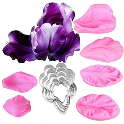 VALINK Flower Petal Veiner Silicone Molds Stainless Steel Fondant Cutter Set,Cake Decorating Toosl Cookie Cutter Baking Mould,Bakeware Mould Sugarcract Chocolate Gumpaste Molds Cake Decorating VALINK Flower Petal Veiner Silicone Molds Stainless Steel Fondant Cutter Set,Cake Decorating Toosl Cookie Cutter Baking Mould,Bakeware Mould Sugarcract Chocolate Gumpaste Molds Cake Decorating