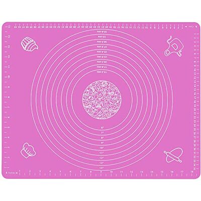Taylor Silicone Baking Mats with Measurements, Large Full Size 40x60cm Non-Stick Pastry Mat for Rolling Dough (Non-Slip, BPA-Free, Heat Resistant) (Pink) Taylor Silicone Baking Mats with Measurements, Large Full Size 40x60cm Non-Stick Pastry Mat for Rolling Dough (Non-Slip, BPA-Free, Heat Resistant) (Pink)