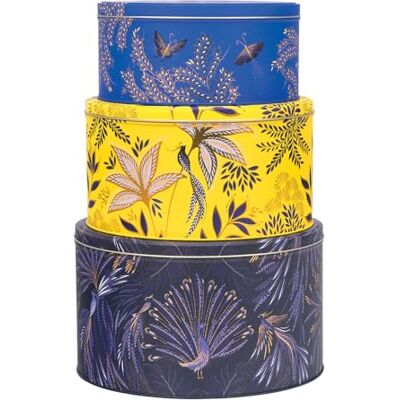Elite tins Sara Miller Anniversary Set 3 Cake tins 250 (d) x 150mm 223 (d) x 120mm 195 (d) x 105mm Elite tins Sara Miller Anniversary Set 3 Cake tins 250 (d) x 150mm 223 (d) x 120mm 195 (d) x 105mm