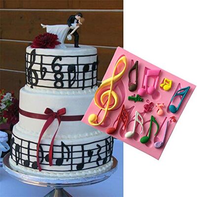 DUBENS Music Notes Shape Silicone Mould for Fondant Cake Mould Tools Soap Mold Sugar Tool Pastry Baking Tools DUBENS Music Notes Shape Silicone Mould for Fondant Cake Mould Tools Soap Mold Sugar Tool Pastry Baking Tools