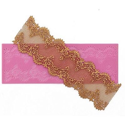 VALINK VAK Flowers Pattern Silicone Lace Mat Cake Mold Fondant Baking Mat Bakeware Tray Cake Tools Silicone Mould Baking Sheet Cupcake Border Decorating Mold Kitchen Supplies- 30x10cm VALINK VAK Flowers Pattern Silicone Lace Mat Cake Mold Fondant Baking Mat Bakeware Tray Cake Tools Silicone Mould Baking Sheet Cupcake Border Decorating Mold Kitchen Supplies- 30x10cm