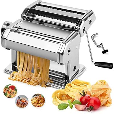 wenyuyu Pasta Maker, Pasta Roller Machine Noodle Makers for Homemade Spaghetti Dough Making Tools Rolling Press Kit Stainless Steel Kitchen Accessories wenyuyu Pasta Maker, Pasta Roller Machine Noodle Makers for Homemade Spaghetti Dough Making Tools Rolling Press Kit Stainless Steel Kitchen Accessories