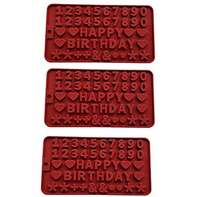 Generic 3Pcs Letter and Number Fondant Molds Silicone Tray Mold Chocolate Mould Cake Baking Utensils Happy Birthday Cake Decorations Suitable for Making Various molds for Baking Cakes Generic 3Pcs Letter and Number Fondant Molds Silicone Tray Mold Chocolate Mould Cake Baking Utensils Happy Birthday Cake Decorations Suitable for Making Various molds for Baking Cakes