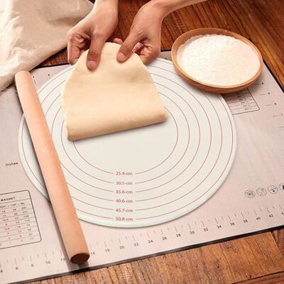 GUIJZSLTRG Large Cotton Canvas Cloth Pastry Rolling Mat Sheet 50cm Versatile Round Baking Mat Easy to Clean Making Pastry Cloth Non-Slip Fondant Rolling Mat Kneading Board Mat for Dough Bread Baking GUIJZSLTRG Large Cotton Canvas Cloth Pastry Rolling Mat Sheet 50cm Versatile Round Baking Mat Easy to Clean Making Pastry Cloth Non-Slip Fondant Rolling Mat Kneading Board Mat for Dough Bread Baking