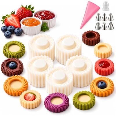 Liocwocne Creative Double-Ended Pastry Mold, Sunflower Mooncake Press (5 PCS) Food-Grade ABS Easy Release Cookie & Cake Mould 2-in-1 Baking Tool for Jam Centers Detachable Design DIY Pastries Liocwocne Creative Double-Ended Pastry Mold, Sunflower Mooncake Press (5 PCS) Food-Grade ABS Easy Release Cookie & Cake Mould 2-in-1 Baking Tool for Jam Centers Detachable Design DIY Pastries