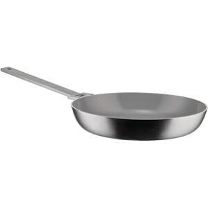 Alessi Convivio DC110/24 Design Frying Pan in Multiply, Suitable for Induction, 8/10 Stainless Steel with PVD and Magnetic Steel Bottom, Ceramic Non-Stick Interior, Mat Alessi Convivio DC110/24 Design Frying Pan in Multiply, Suitable for Induction, 8/10 Stainless Steel with PVD and Magnetic Steel Bottom, Ceramic Non-Stick Interior, Mat