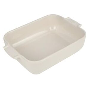 PEUGEOT Rectangular Ceramic Baking Dish 25 cm (including handles) x 15.5 cm x 5.5 cm Capacity: 1.4 L 2-3 Servings 10 Year Guarantee Made In France Ecru Colour PEUGEOT Rectangular Ceramic Baking Dish 25 cm (including handles) x 15.5 cm x 5.5 cm Capacity: 1.4 L 2-3 Servings 10 Year Guarantee Made In France Ecru Colour