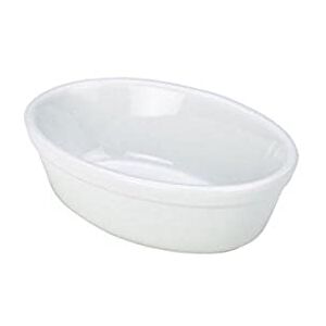 Genware NEV-F19-W Royal Oval Pie Dish, 14 cm, White (Pack of 12) Genware NEV-F19-W Royal Oval Pie Dish, 14 cm, White (Pack of 12)