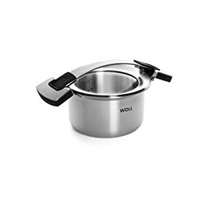 Woll Concept PRO Inductive Cooking Pot with Lid Diameter 16 cm Height 10 cm 2.0 L Suitable for All Hobs Stainless Steel Oven-Safe up to 220° Silver Woll Concept PRO Inductive Cooking Pot with Lid Diameter 16 cm Height 10 cm 2.0 L Suitable for All Hobs Stainless Steel Oven-Safe up to 220° Silver