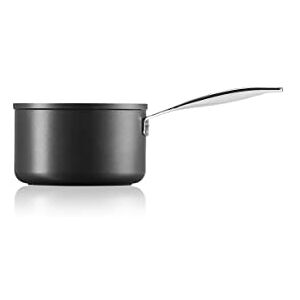 LE CREUSET Toughened Non-Stick Aluminium Saucepan 18 cm, Black, 51108180010002 LE CREUSET Toughened Non-Stick Aluminium Saucepan 18 cm, Black, 51108180010002