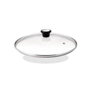 Tefal Glass lid with stainless steel rim and steam regulator 24cm, Transparent, 28097512 Tefal Glass lid with stainless steel rim and steam regulator 24cm, Transparent, 28097512