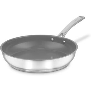 Sur La Table SLT900225 Stainless Steel 24cm Frying Pan, 10x Stronger Superior Ceramic Non-Stick Coating, Induction Compatible, Stainless Steel Sur La Table SLT900225 Stainless Steel 24cm Frying Pan, 10x Stronger Superior Ceramic Non-Stick Coating, Induction Compatible, Stainless Steel