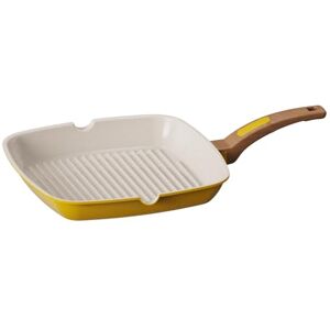 Cooksmart Signature 28cm Grill Pan – Cast Aluminium Non-Stick PFOA & PFAS Free Induction, Gas, & Electric Hob Compatible Dishwasher Safe Ergonomic Handle (Marigold) Cooksmart Signature 28cm Grill Pan – Cast Aluminium Non-Stick PFOA & PFAS Free Induction, Gas, & Electric Hob Compatible Dishwasher Safe Ergonomic Handle (Marigold)