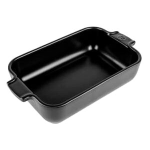 PEUGEOT Rectangular ceramic casserole dish 22 cm (including handles) x 12 cm x 4.5 cm capacity: 850 ml 10 year guarantee Satin Black Colour PEUGEOT Rectangular ceramic casserole dish 22 cm (including handles) x 12 cm x 4.5 cm capacity: 850 ml 10 year guarantee Satin Black Colour
