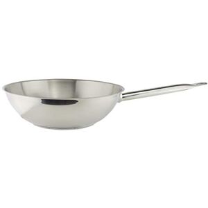 Commichef Plus Superior Blend Stainless Steel Wok Pan, Strong Corrosion Resistance, 28cm, Silver Commichef Plus Superior Blend Stainless Steel Wok Pan, Strong Corrosion Resistance, 28cm, Silver