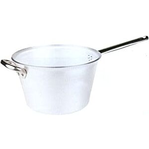 Baldassare Agnelli Pentole Agnelli RADIANTE Pot for Polenta, Aluminium, Thickness 5 mm, with Handle and Handle in Stainless Steel, Silver 28 Cm Baldassare Agnelli Pentole Agnelli RADIANTE Pot for Polenta, Aluminium, Thickness 5 mm, with Handle and Handle in Stainless Steel, Silver 28 Cm