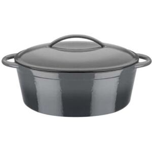 GSW Stahlwaren GmbH Oval Roaster, Grey, 33 x 25 13 cm, 7 L, Cast Iron, 33 x 25 x 13 cm GSW Stahlwaren GmbH Oval Roaster, Grey, 33 x 25 13 cm, 7 L, Cast Iron, 33 x 25 x 13 cm