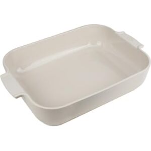 Peugeot Rectangular Ceramic Baking Dish 40 cm (Including Handles) x 25.7 cm x 7.5 cm Capacity: 5.2 L 8-10 Servings 10 Year Guarantee Made in France Ecru Colour Peugeot Rectangular Ceramic Baking Dish 40 cm (Including Handles) x 25.7 cm x 7.5 cm Capacity: 5.2 L 8-10 Servings 10 Year Guarantee Made in France Ecru Colour