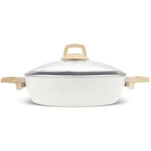 KARACA Swiss Crystal Casserole Dish with Lid Non-Stick Pots Large Casserole Pot 26 cm PFAS-Free, Dishwasher Safe, Induction Hob Compatible Cookware (Cream, 2.9 Lt) KARACA Swiss Crystal Casserole Dish with Lid Non-Stick Pots Large Casserole Pot 26 cm PFAS-Free, Dishwasher Safe, Induction Hob Compatible Cookware (Cream, 2.9 Lt)