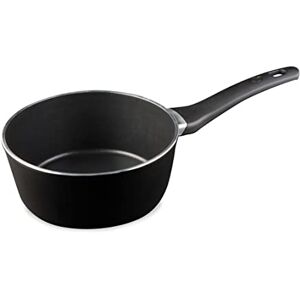 MasterChef Small Saucepan 16cm Non Stick Milk Pan for Induction Hob, Gas & Electric Stoves, Swiss Engineered Aluminium with Scratch Resistant, Nonstick Coating, Black MasterChef Small Saucepan 16cm Non Stick Milk Pan for Induction Hob, Gas & Electric Stoves, Swiss Engineered Aluminium with Scratch Resistant, Nonstick Coating, Black