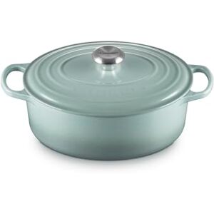 Le Creuset Signature Sea Salt 29cm Cast Iron Oval Casserole - Versatile & Durable Le Creuset Signature Sea Salt 29cm Cast Iron Oval Casserole - Versatile & Durable