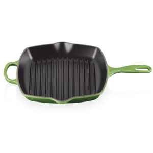 LE CREUSET Signature Enamelled Cast Iron Grillit Frying Pan with Helper Handle and Two Pouring Lips, for All Hob Types and Ovens, 26 cm, Bamboo, 20183264080422 LE CREUSET Signature Enamelled Cast Iron Grillit Frying Pan with Helper Handle and Two Pouring Lips, for All Hob Types and Ovens, 26 cm, Bamboo, 20183264080422