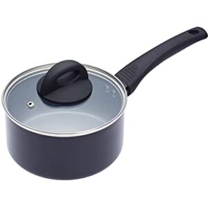 MasterClass Induction-Safe Non-Stick Ceramic Eco Saucepan Tin with PTFE, PFOA and BPA Free Non Stick, 16 cm (6.5"), Black MasterClass Induction-Safe Non-Stick Ceramic Eco Saucepan Tin with PTFE, PFOA and BPA Free Non Stick, 16 cm (6.5"), Black