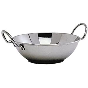 Genware NEV-BD15 Balti Dish, Stainless Steel, 15 cm, 6" with Handles Genware NEV-BD15 Balti Dish, Stainless Steel, 15 cm, 6" with Handles