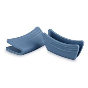LE CREUSET Side Handle Grips, Set of 2, Silicone, Adaptable, Heat resistant to 250°C, Chambray, 42813004340000 LE CREUSET Side Handle Grips, Set of 2, Silicone, Adaptable, Heat resistant to 250°C, Chambray, 42813004340000