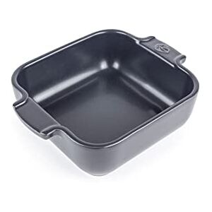 Peugeot Square Ceramic Baking Dish 18 cm (including handles) x 13 cm x 4.5 cm Capacity: 0,66 L 10 Year Guarantee Made In France Slate Grey Colour, 14in. Peugeot Square Ceramic Baking Dish 18 cm (including handles) x 13 cm x 4.5 cm Capacity: 0,66 L 10 Year Guarantee Made In France Slate Grey Colour, 14in.