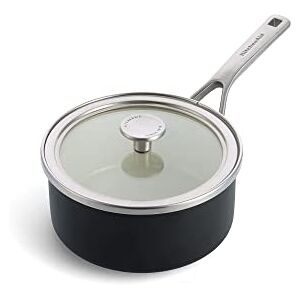 KitchenAid Steel Core Enamel 18 cm/2 Litre Saucepan with Lid, German Engineered Enamel, Induction, Oven Safe, Matte Black KitchenAid Steel Core Enamel 18 cm/2 Litre Saucepan with Lid, German Engineered Enamel, Induction, Oven Safe, Matte Black
