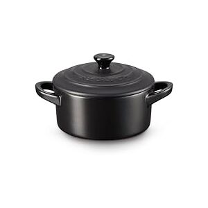 LE CREUSET Stoneware Petite Round Casserole, 0.25 L, Matte Black, 71901100000100 LE CREUSET Stoneware Petite Round Casserole, 0.25 L, Matte Black, 71901100000100