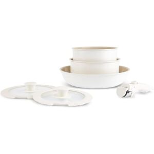 KARACA Ceramica Comfort Non-Stick 6-Piece Pan Set with Detachable Handles, Ceramic Cookware Set, Cream Saucepans & Frying Pan with Lids, Induction Pans PFAS Free KARACA Ceramica Comfort Non-Stick 6-Piece Pan Set with Detachable Handles, Ceramic Cookware Set, Cream Saucepans & Frying Pan with Lids, Induction Pans PFAS Free