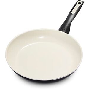 Greenpan Rio Healthy Ceramic Non-Stick 26cm Frying Pan Skillet, PFAS Free, Stay-Cool Handle, Oven Safe up to 160°C, Dishwasher Safe, Black & Cream Greenpan Rio Healthy Ceramic Non-Stick 26cm Frying Pan Skillet, PFAS Free, Stay-Cool Handle, Oven Safe up to 160°C, Dishwasher Safe, Black & Cream