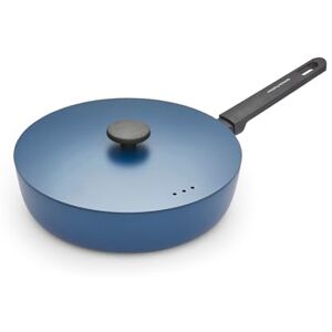 Morphy Richards Saute Pan, Forged Aluminium, 28cm, Non Stick Ceramic Coating, Soft Touch Handles, Oven Safe Up to 180c, Suitable for All Hobs, Blue, 852502 Morphy Richards Saute Pan, Forged Aluminium, 28cm, Non Stick Ceramic Coating, Soft Touch Handles, Oven Safe Up to 180c, Suitable for All Hobs, Blue, 852502