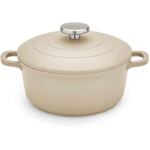 Morphy Richards Cast Aluminium Casserole, 20cm/2.3L, Non Stick Coating, Lightweight Design, Oven Safe, Self-Basting, Suitable for all Hobs, Cream, 851003 Morphy Richards Cast Aluminium Casserole, 20cm/2.3L, Non Stick Coating, Lightweight Design, Oven Safe, Self-Basting, Suitable for all Hobs, Cream, 851003