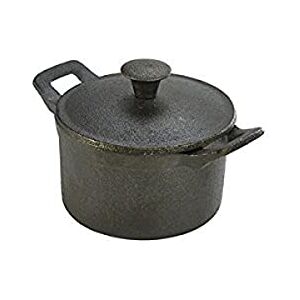 Genware NEV-C106 Mini Cast Iron Casserole Dish, 10 cm x 6 cm Genware NEV-C106 Mini Cast Iron Casserole Dish, 10 cm x 6 cm