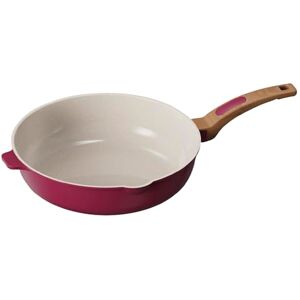 Cooksmart Signature 28cm Deep Frying Pan – Cast Aluminium Non-Stick PFOA & PFAS Free Induction, Gas, & Electric Hob Compatible Dishwasher Safe Ergonomic Handle (Raspberry) Cooksmart Signature 28cm Deep Frying Pan – Cast Aluminium Non-Stick PFOA & PFAS Free Induction, Gas, & Electric Hob Compatible Dishwasher Safe Ergonomic Handle (Raspberry)