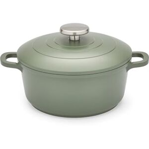 Morphy Richards Cast Aluminium Casserole, 20cm/2.3L, Non Stick Coating, Lightweight Design, Oven Safe, Self-Basting, Suitable for all Hobs, Green, 851000 Morphy Richards Cast Aluminium Casserole, 20cm/2.3L, Non Stick Coating, Lightweight Design, Oven Safe, Self-Basting, Suitable for all Hobs, Green, 851000