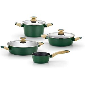 Monix Amazonia – Battery 7 Pieces Forged Aluminium, Non-Stick, Reinforced with Titanium Without PFOA, Suitable for All Types of Cookers and Induction Monix Amazonia – Battery 7 Pieces Forged Aluminium, Non-Stick, Reinforced with Titanium Without PFOA, Suitable for All Types of Cookers and Induction