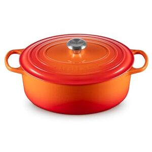 LE CREUSET Signature Enamelled Cast Iron Oval Casserole Dish With Lid, 31 cm, 6.3 Litre, Volcanic, 21178310902430 LE CREUSET Signature Enamelled Cast Iron Oval Casserole Dish With Lid, 31 cm, 6.3 Litre, Volcanic, 21178310902430